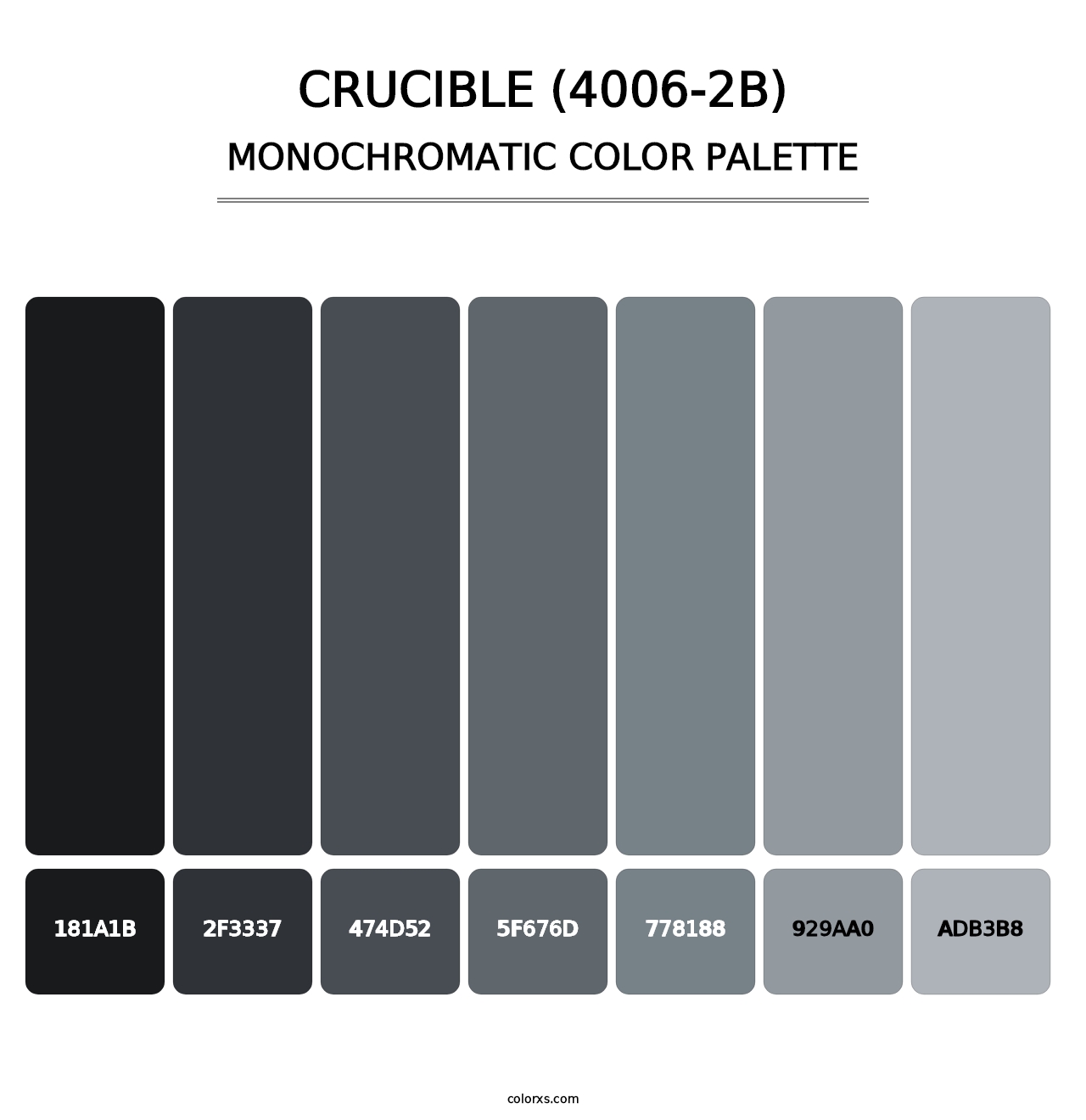 Crucible (4006-2B) - Monochromatic Color Palette