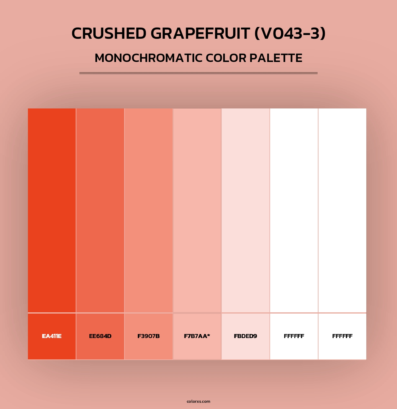 Crushed Grapefruit (V043-3) - Monochromatic Color Palette