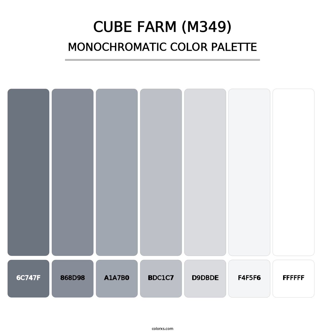 Cube Farm (M349) - Monochromatic Color Palette