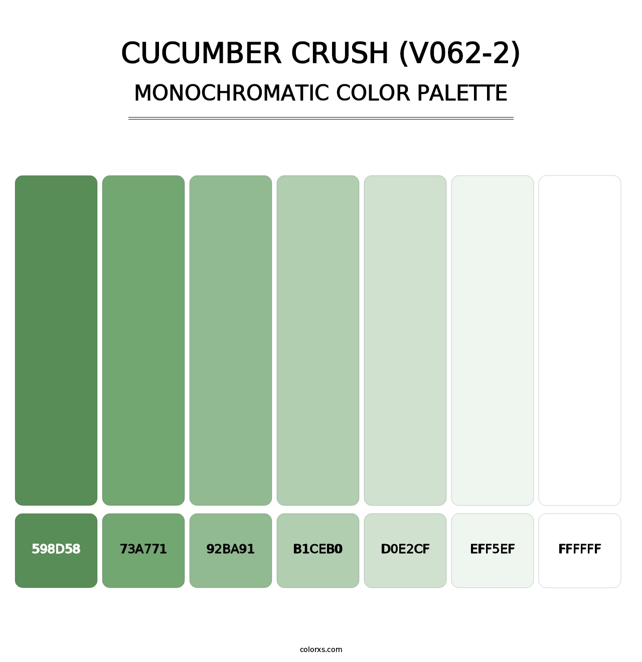 Cucumber Crush (V062-2) - Monochromatic Color Palette