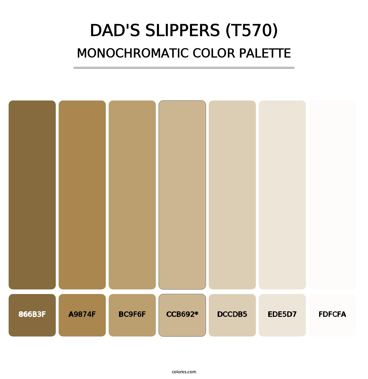 Dad's Slippers (T570) - Monochromatic Color Palette