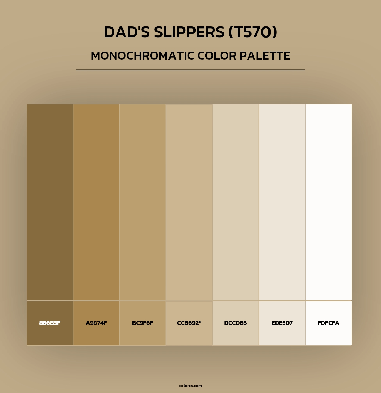 Dad's Slippers (T570) - Monochromatic Color Palette