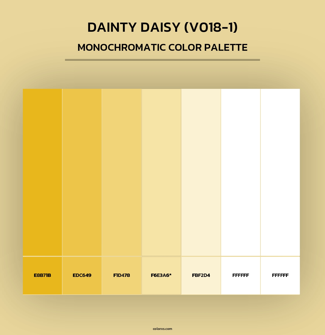 Dainty Daisy (V018-1) - Monochromatic Color Palette