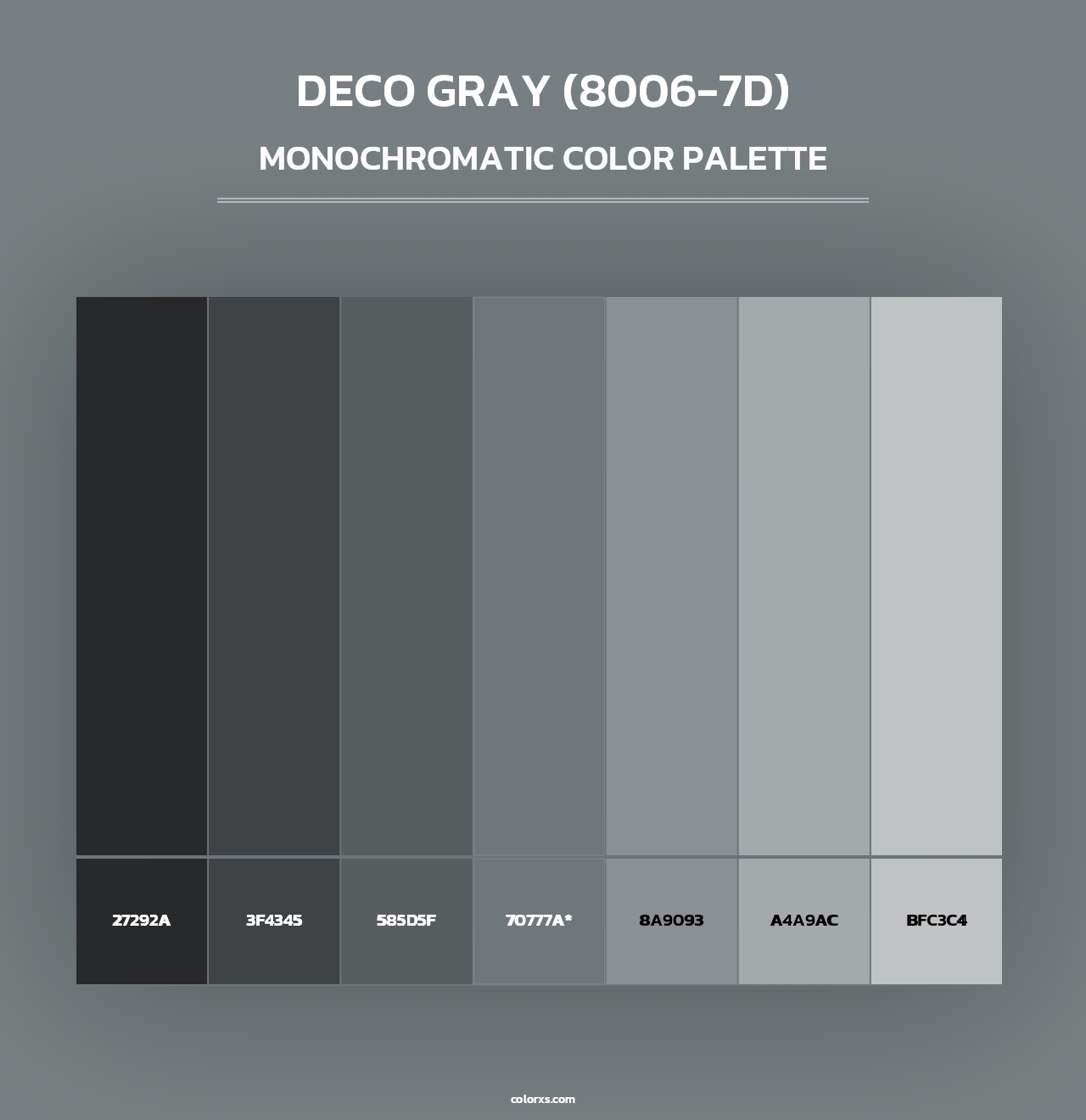 Deco Gray (8006-7D) - Monochromatic Color Palette