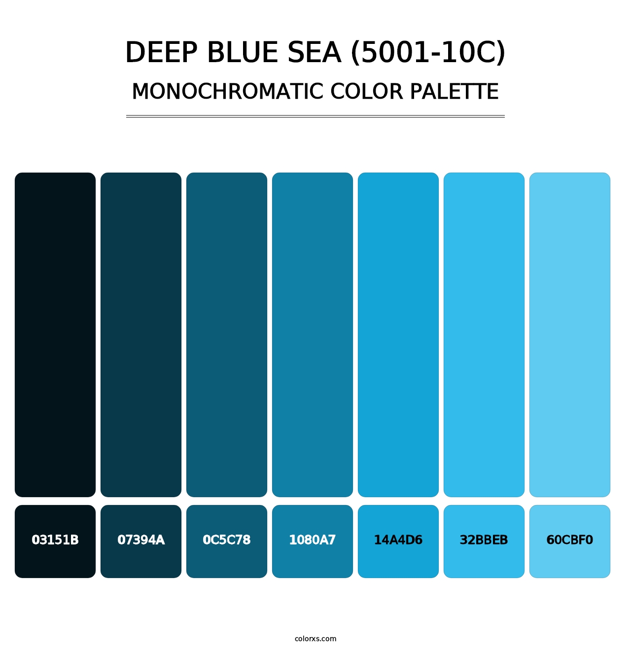 Deep Blue Sea (5001-10C) - Monochromatic Color Palette