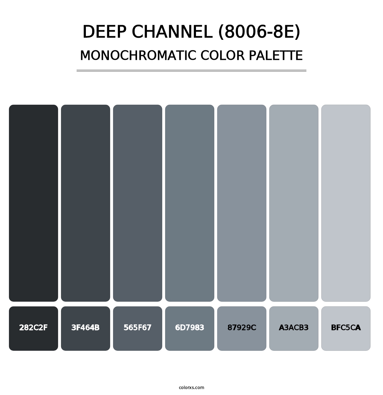Deep Channel (8006-8E) - Monochromatic Color Palette