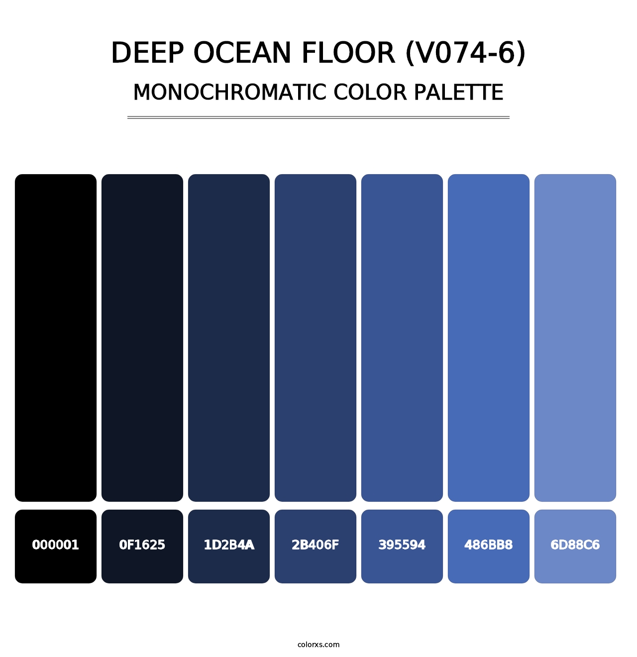 Deep Ocean Floor (V074-6) - Monochromatic Color Palette