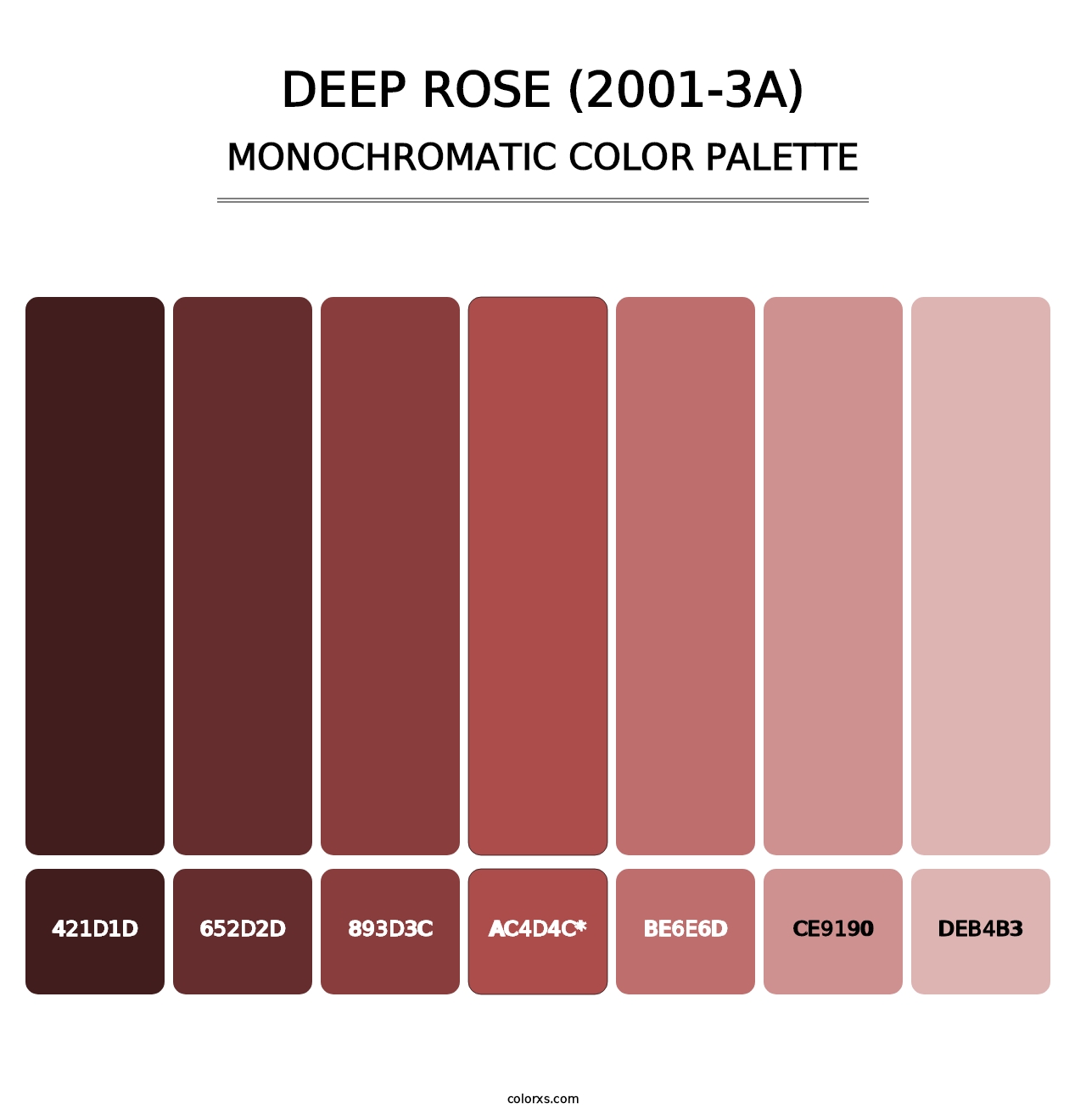 Deep Rose (2001-3A) - Monochromatic Color Palette