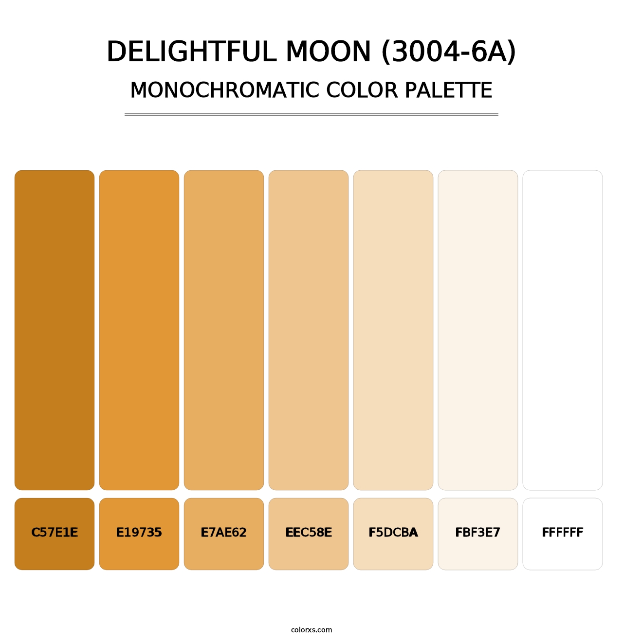 Delightful Moon (3004-6A) - Monochromatic Color Palette