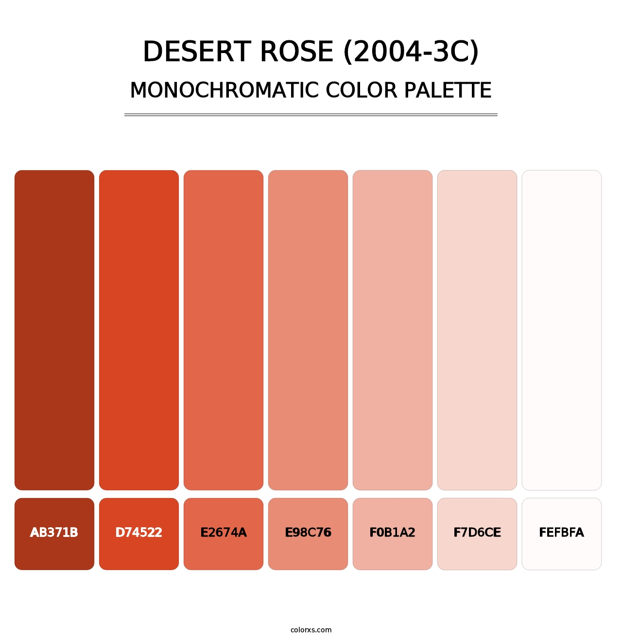Desert Rose (2004-3C) - Monochromatic Color Palette