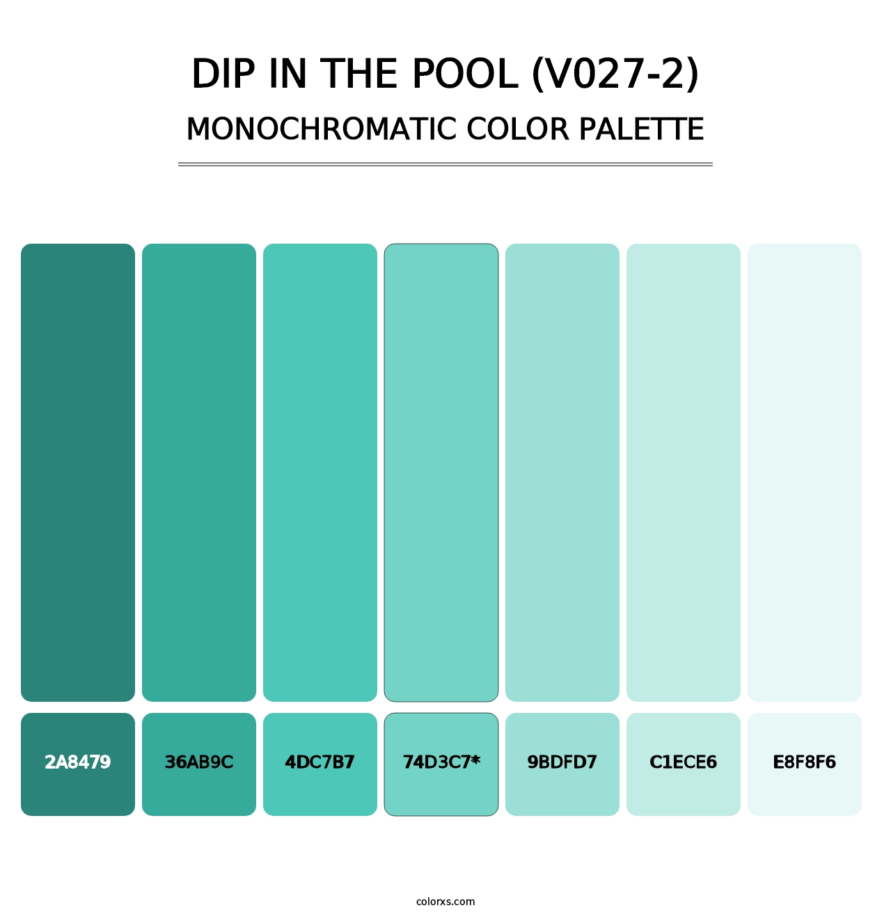 Dip in the Pool (V027-2) - Monochromatic Color Palette