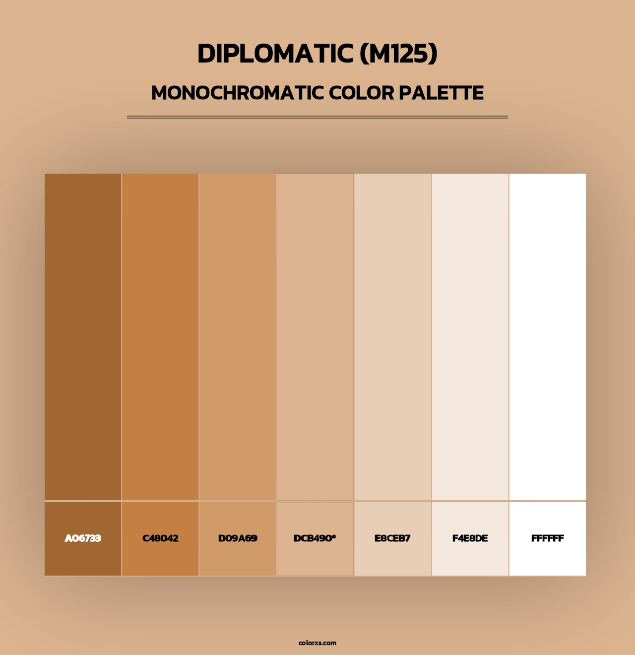 Diplomatic (M125) - Monochromatic Color Palette