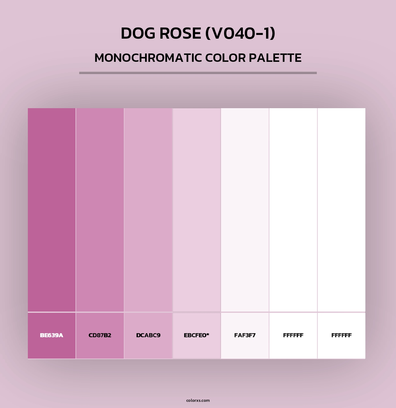 Dog Rose (V040-1) - Monochromatic Color Palette