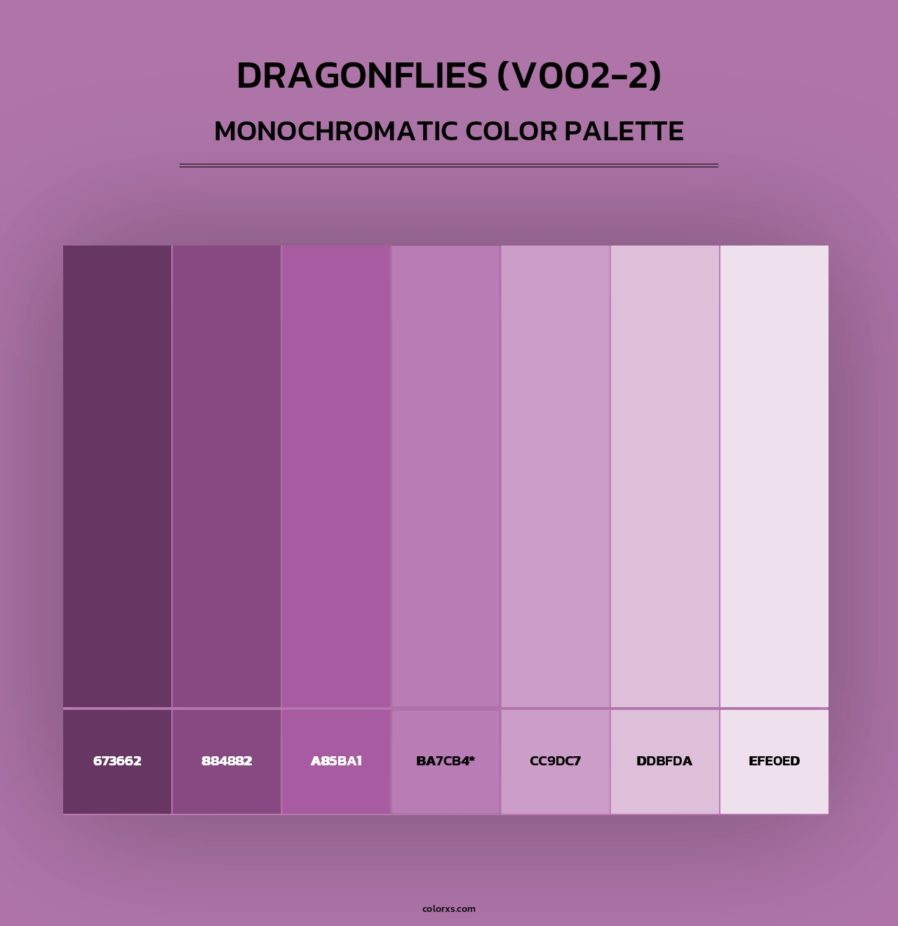 Dragonflies (V002-2) - Monochromatic Color Palette