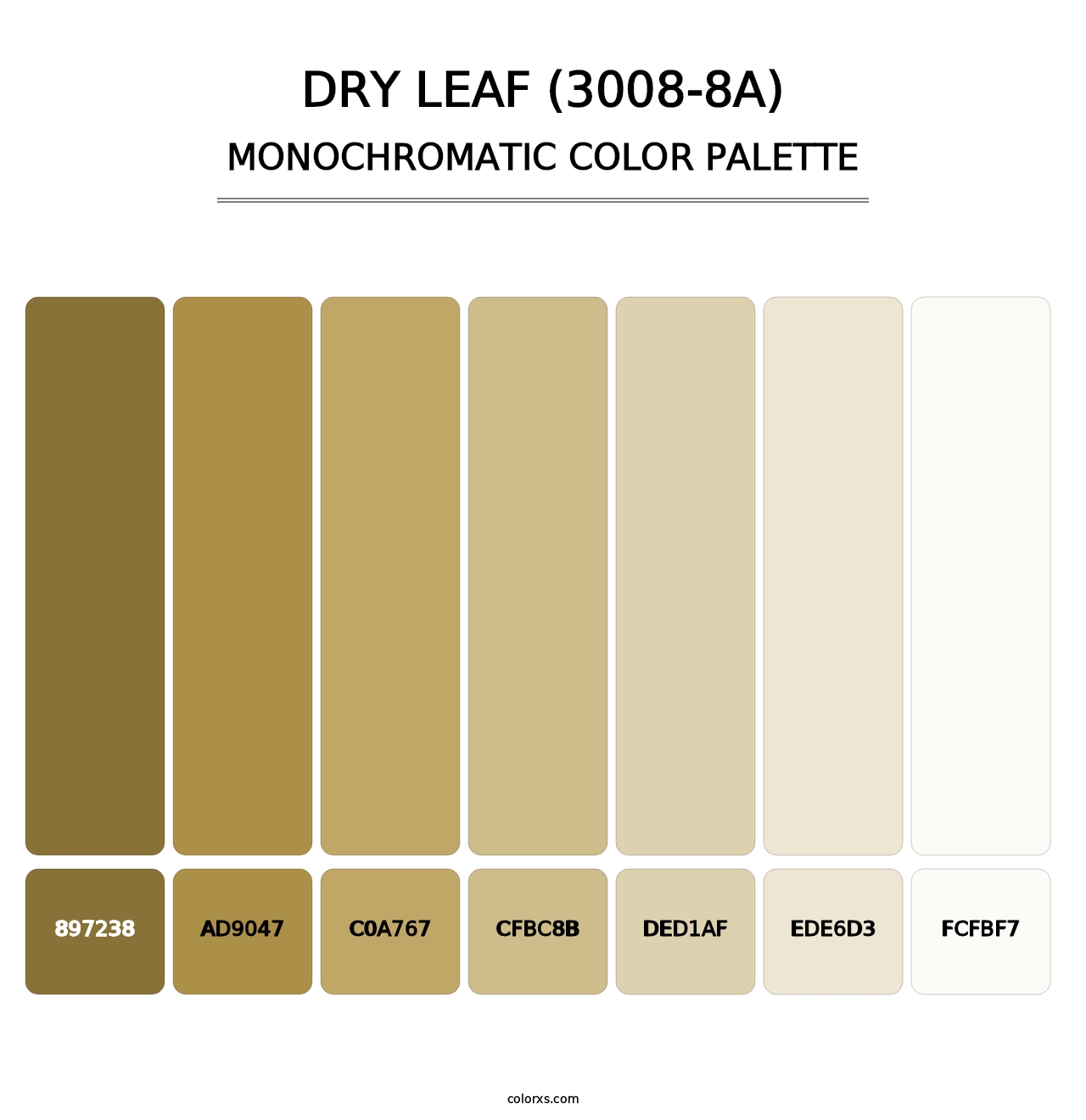 Dry Leaf (3008-8A) - Monochromatic Color Palette