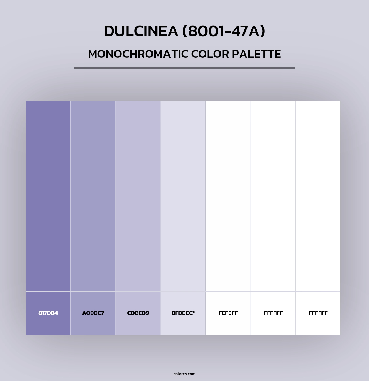 Dulcinea (8001-47A) - Monochromatic Color Palette