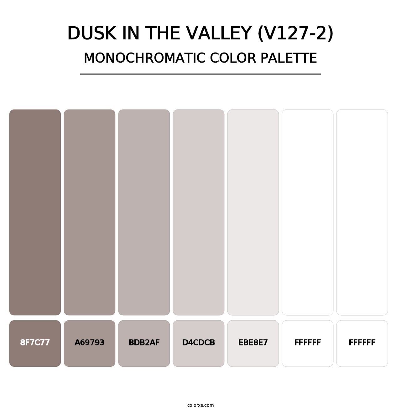 Dusk in the Valley (V127-2) - Monochromatic Color Palette