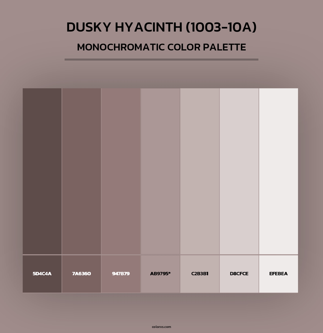 Dusky Hyacinth (1003-10A) - Monochromatic Color Palette
