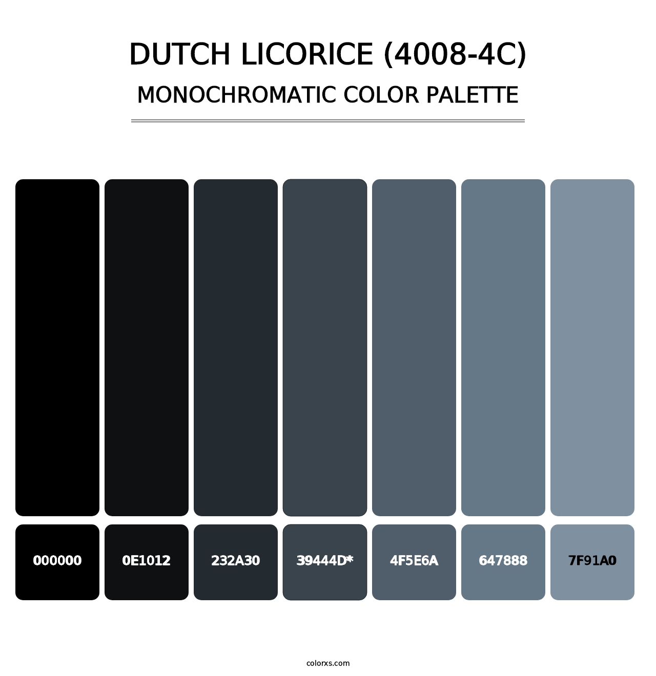 Dutch Licorice (4008-4C) - Monochromatic Color Palette