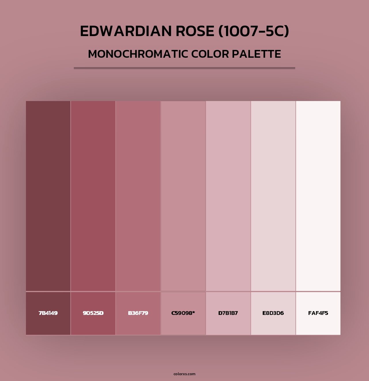 Edwardian Rose (1007-5C) - Monochromatic Color Palette