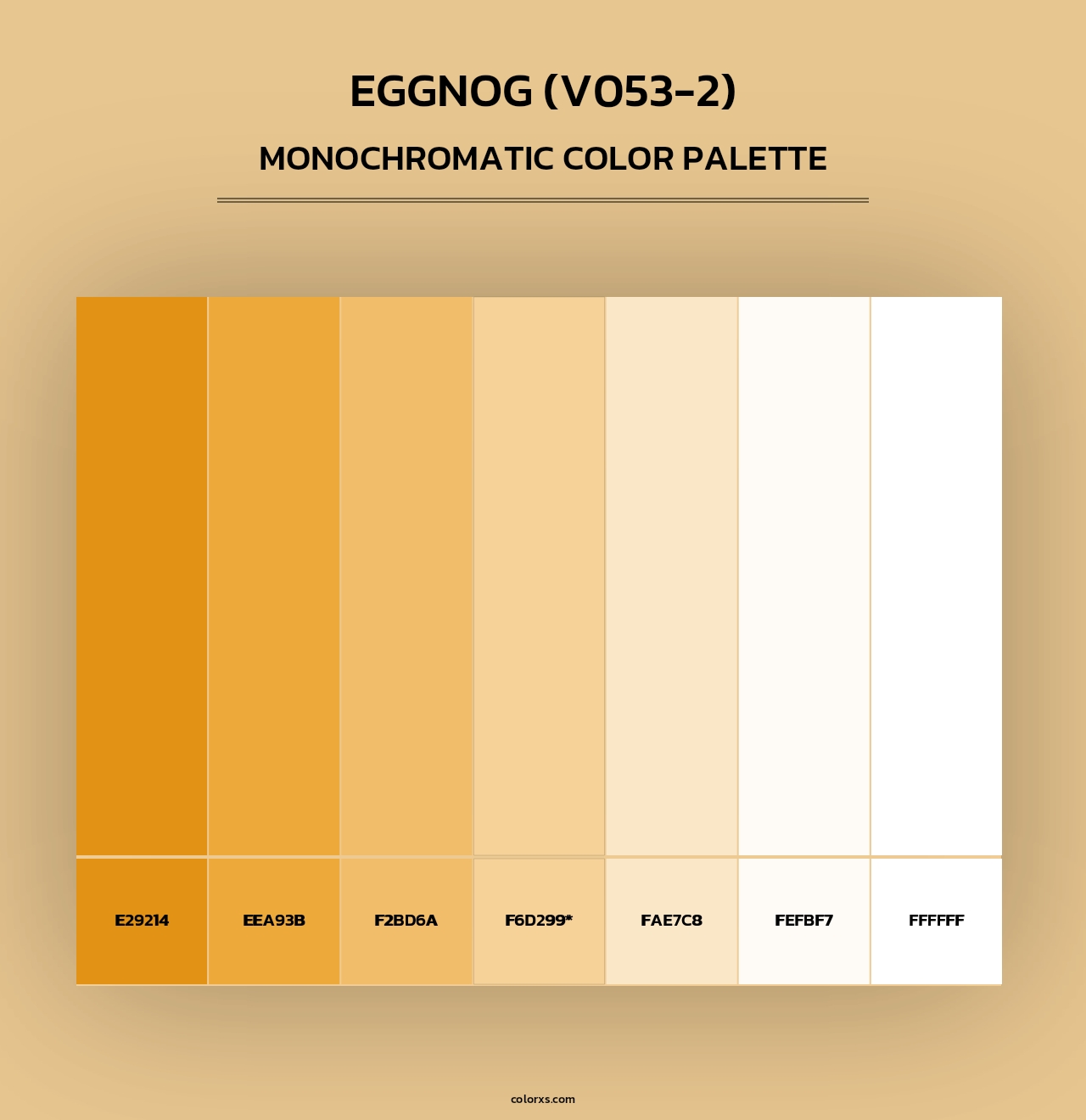 Eggnog (V053-2) - Monochromatic Color Palette