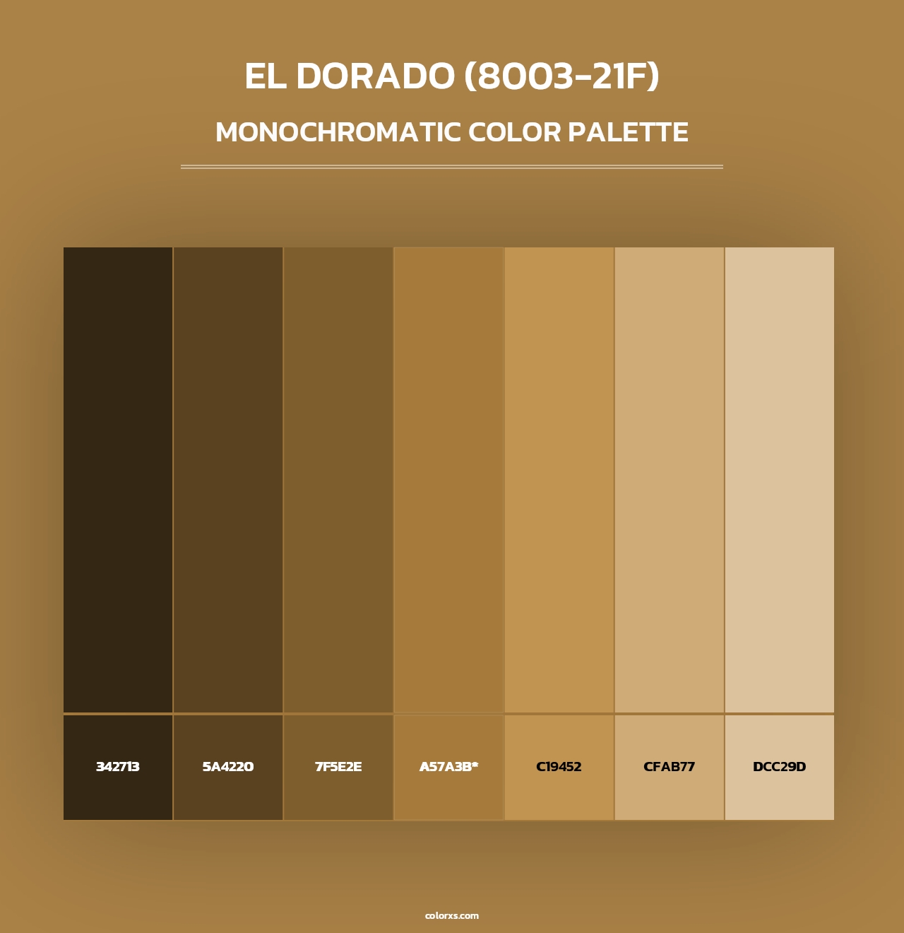El Dorado (8003-21F) - Monochromatic Color Palette
