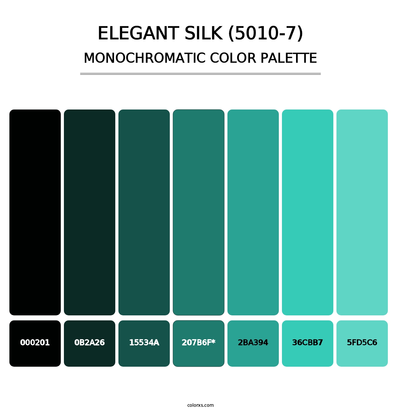 Elegant Silk (5010-7) - Monochromatic Color Palette