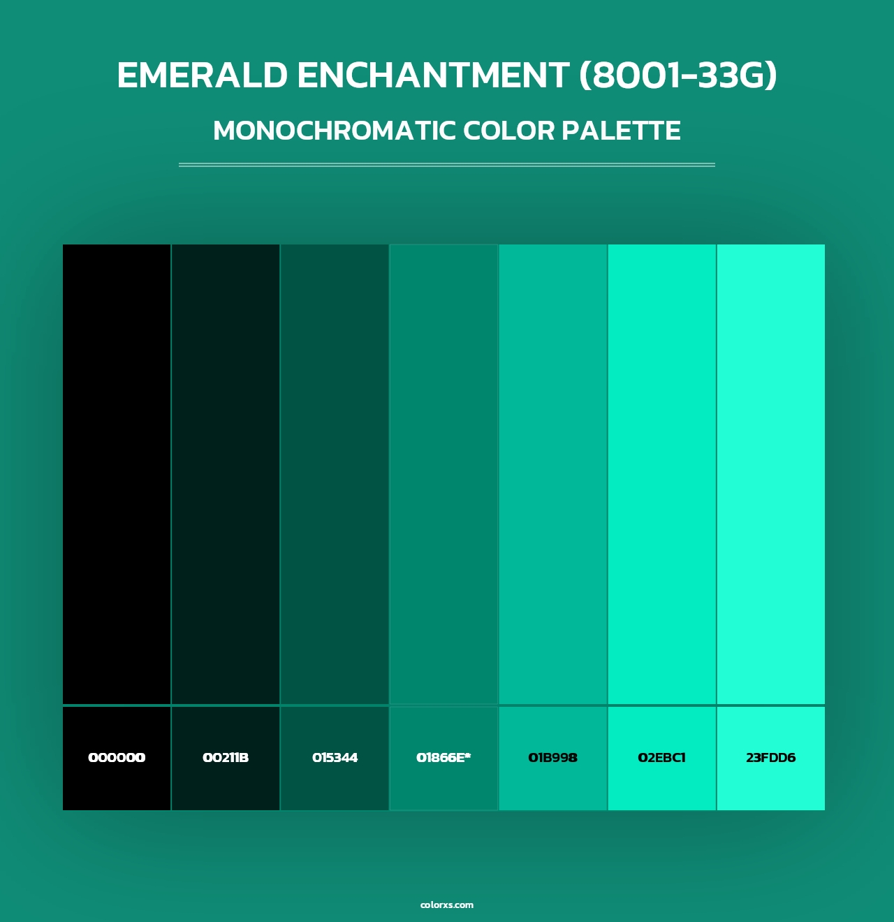 Emerald Enchantment (8001-33G) - Monochromatic Color Palette