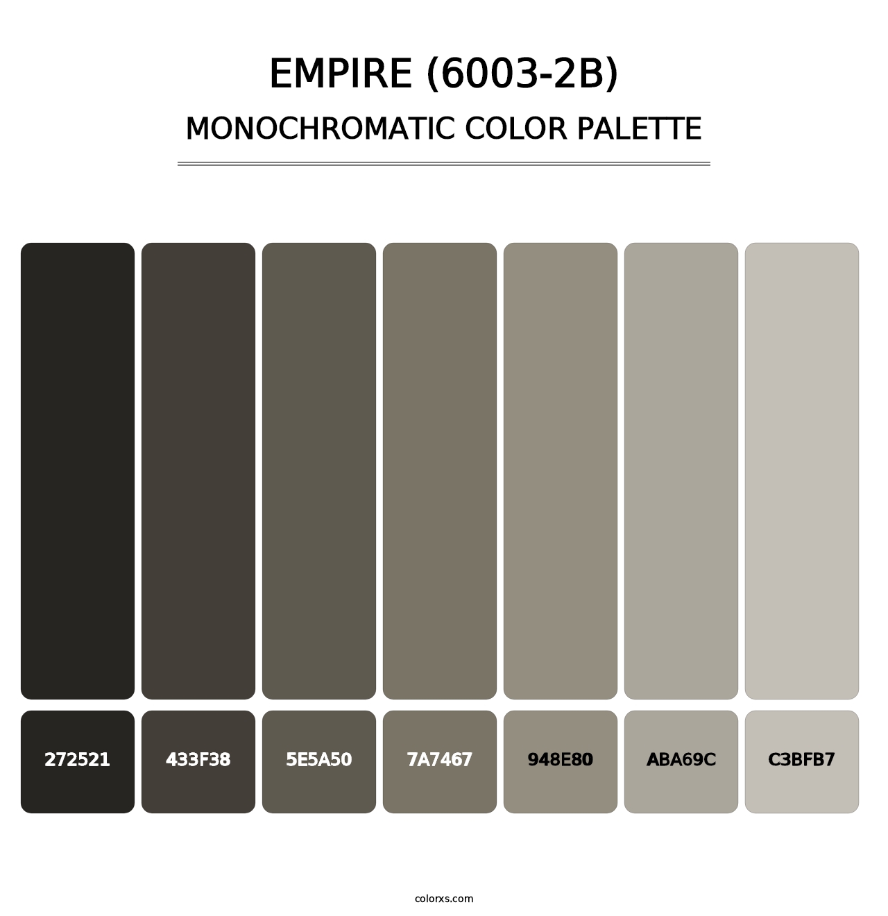 Empire (6003-2B) - Monochromatic Color Palette