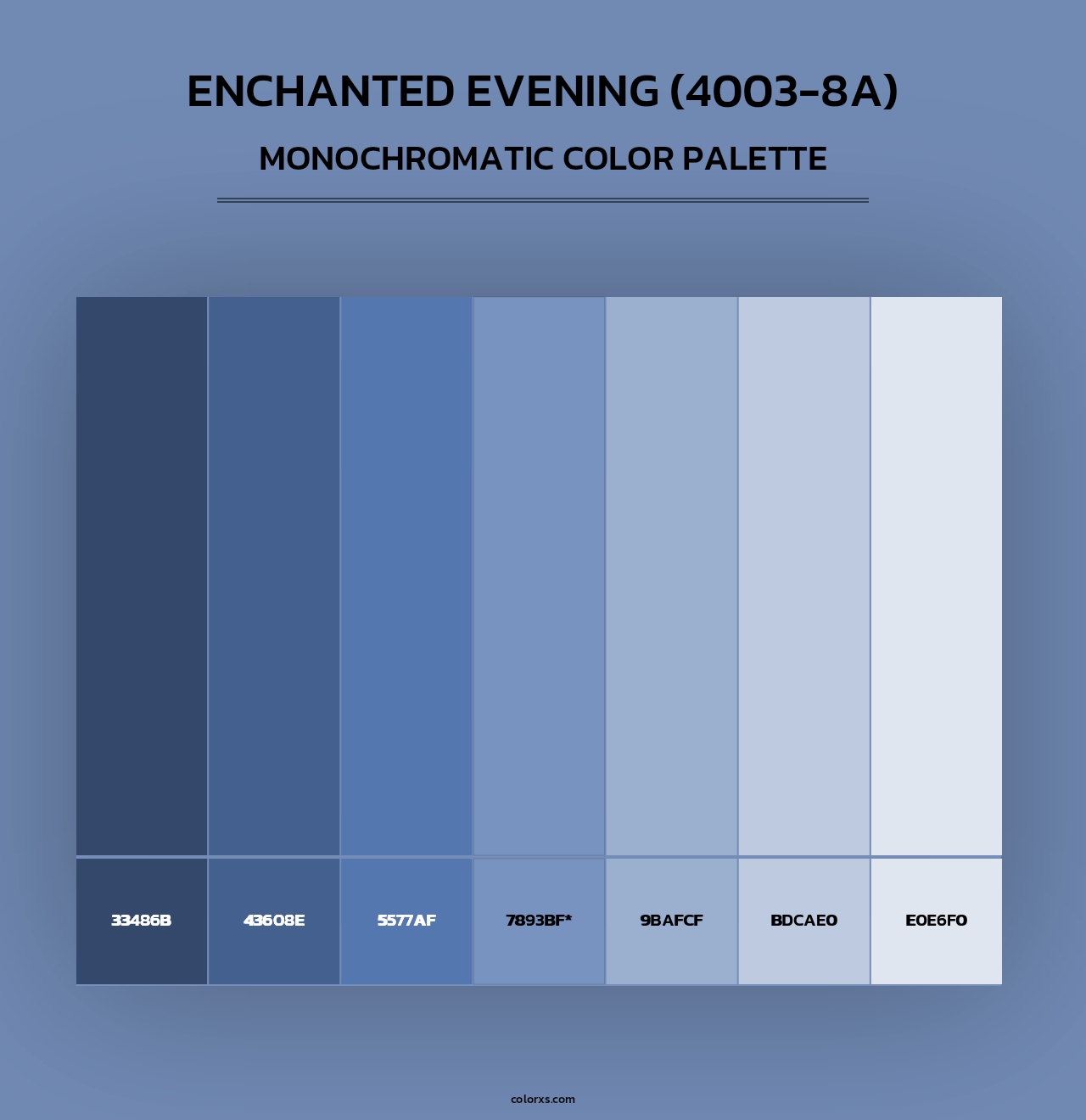 Enchanted Evening (4003-8A) - Monochromatic Color Palette