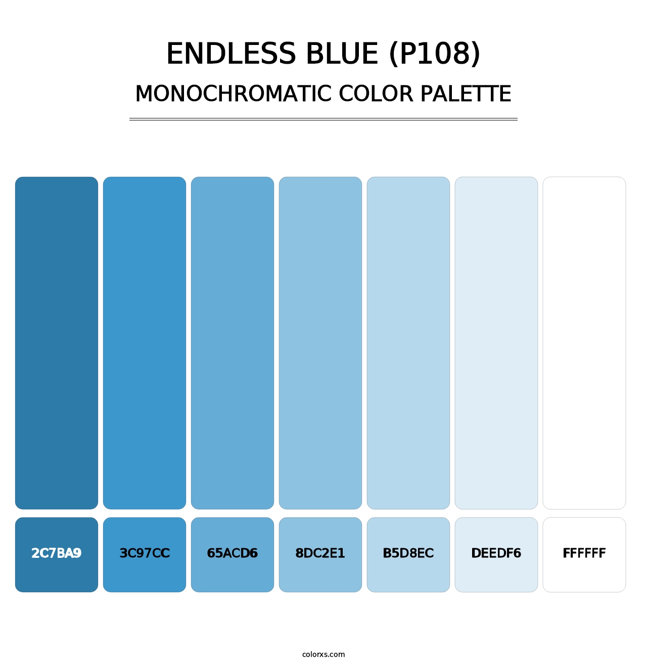 Endless Blue (P108) - Monochromatic Color Palette