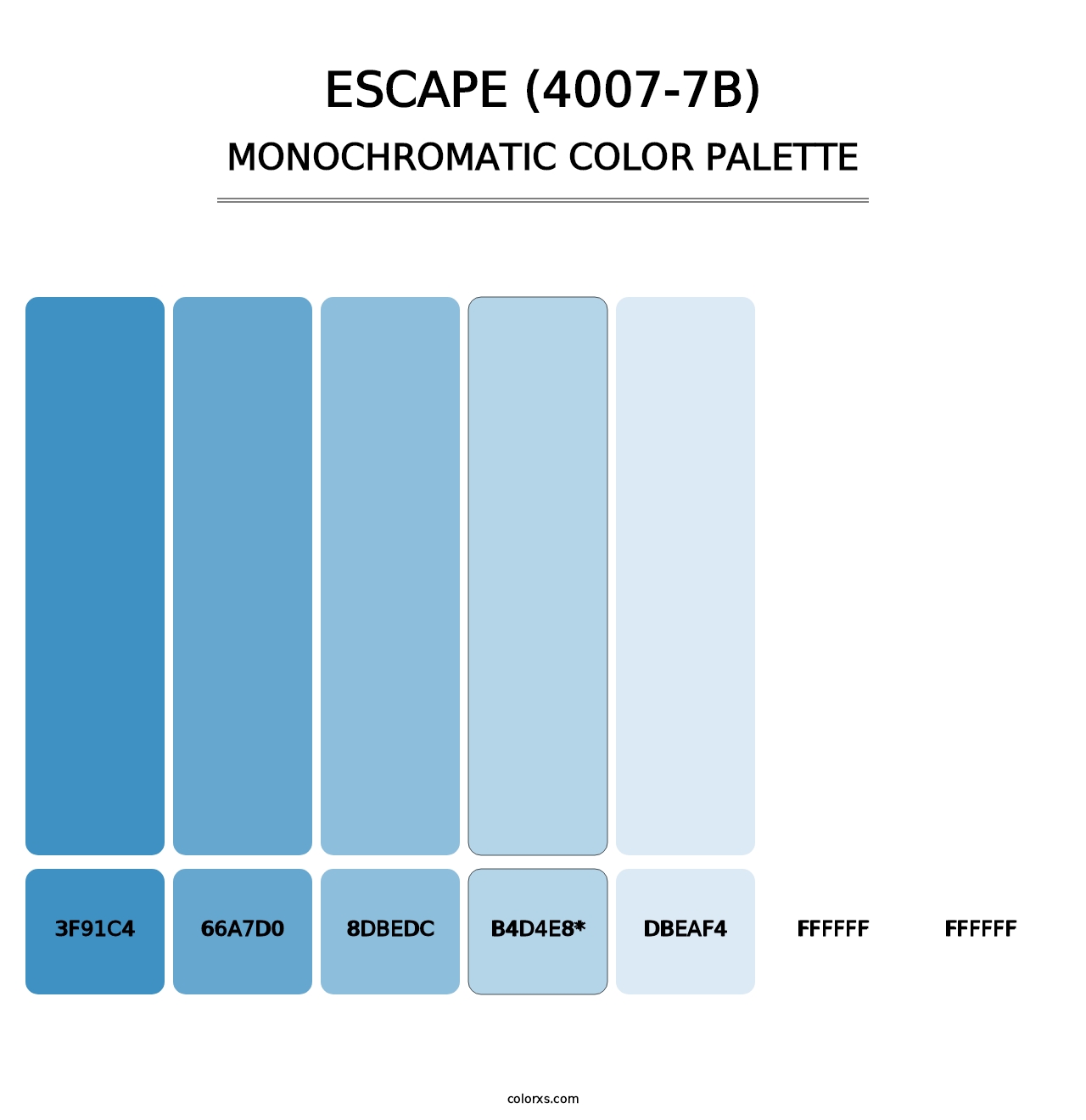 Escape (4007-7B) - Monochromatic Color Palette
