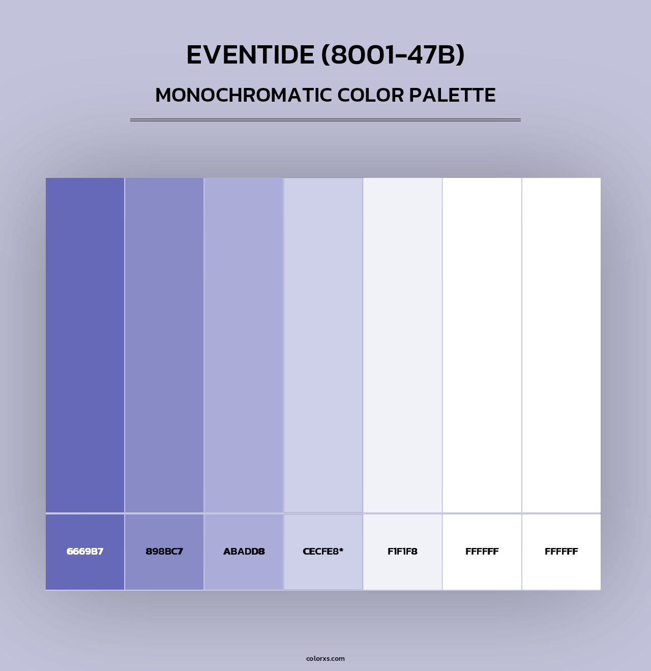 Eventide (8001-47B) - Monochromatic Color Palette