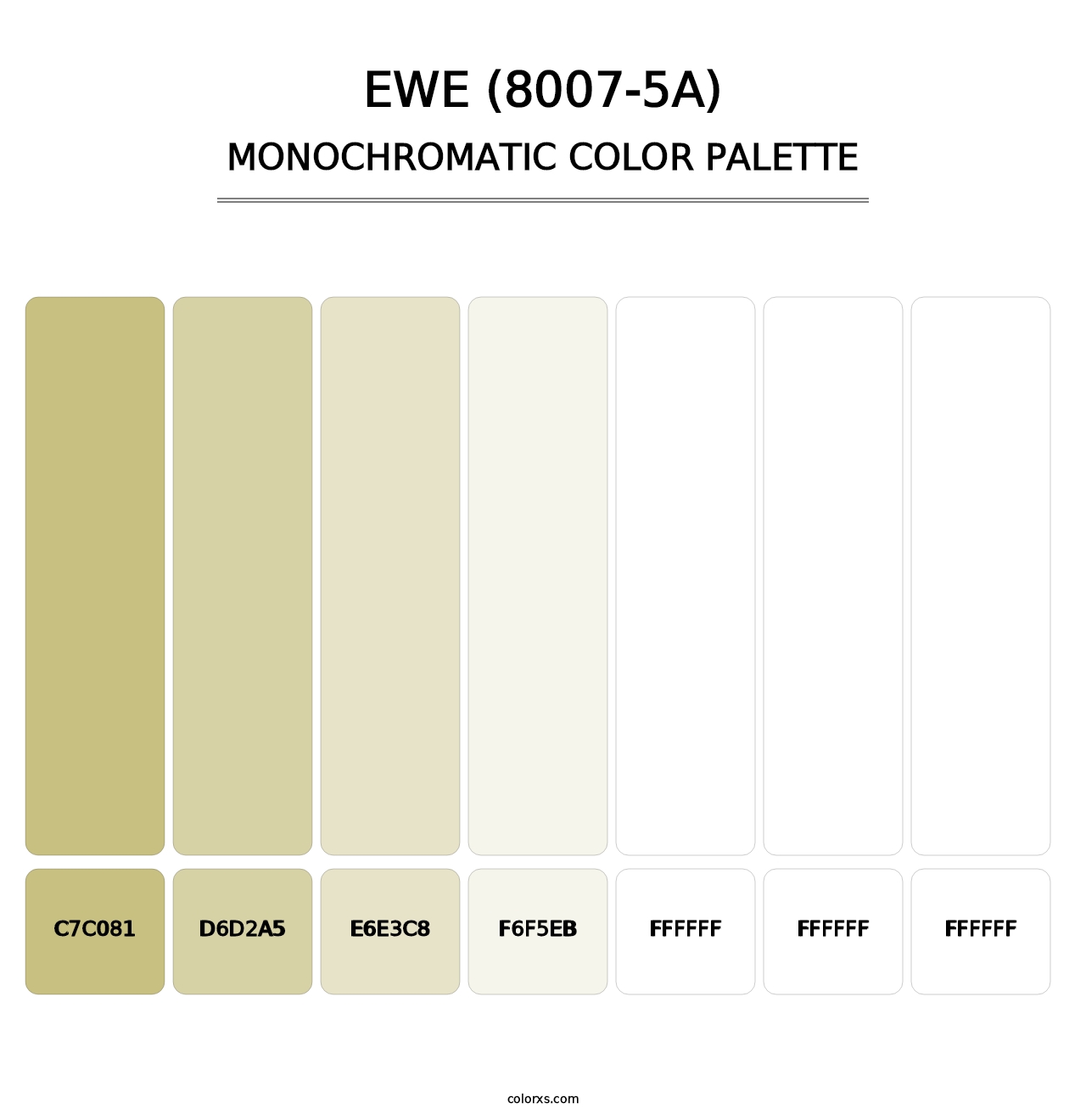 Ewe (8007-5A) - Monochromatic Color Palette