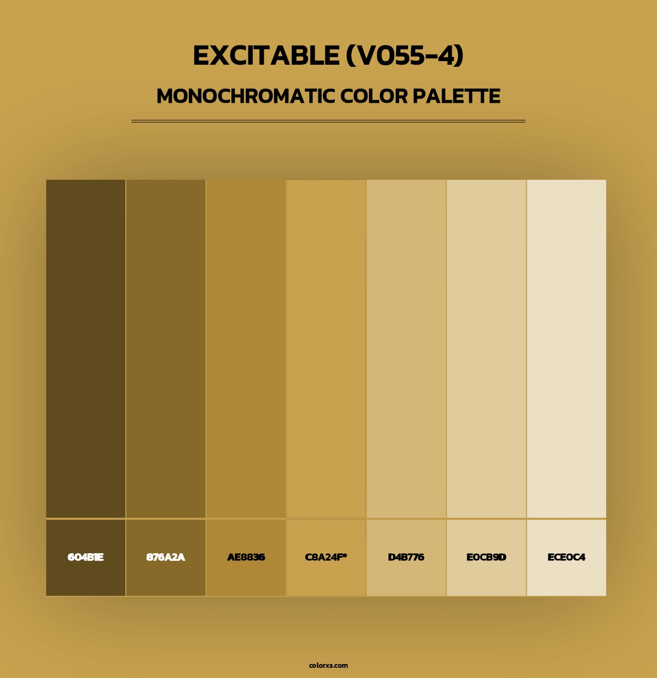 Excitable (V055-4) - Monochromatic Color Palette