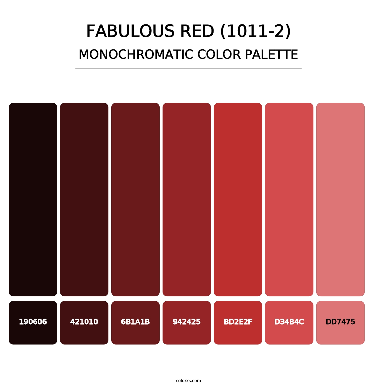 Fabulous Red (1011-2) - Monochromatic Color Palette