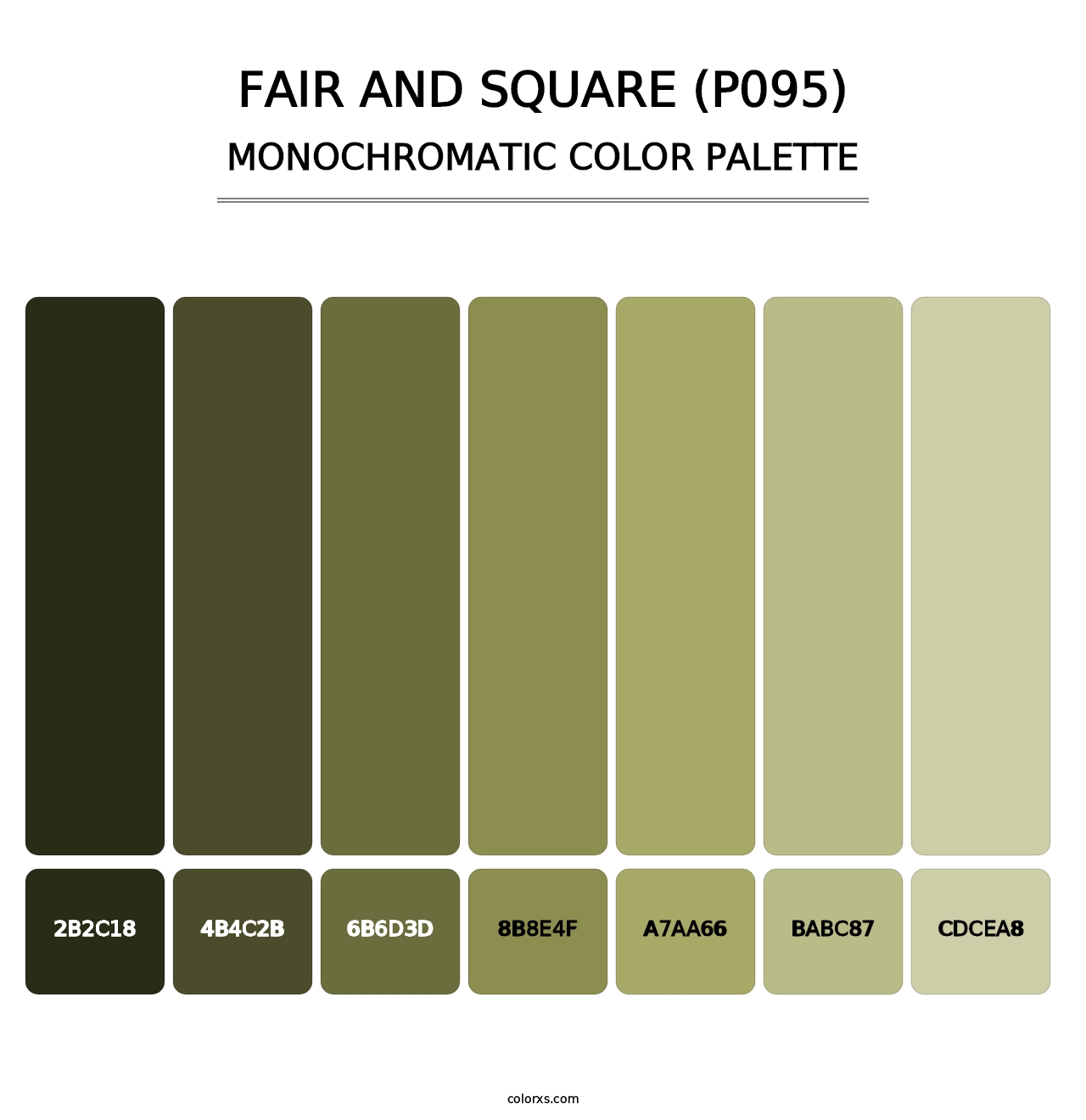 Fair and Square (P095) - Monochromatic Color Palette