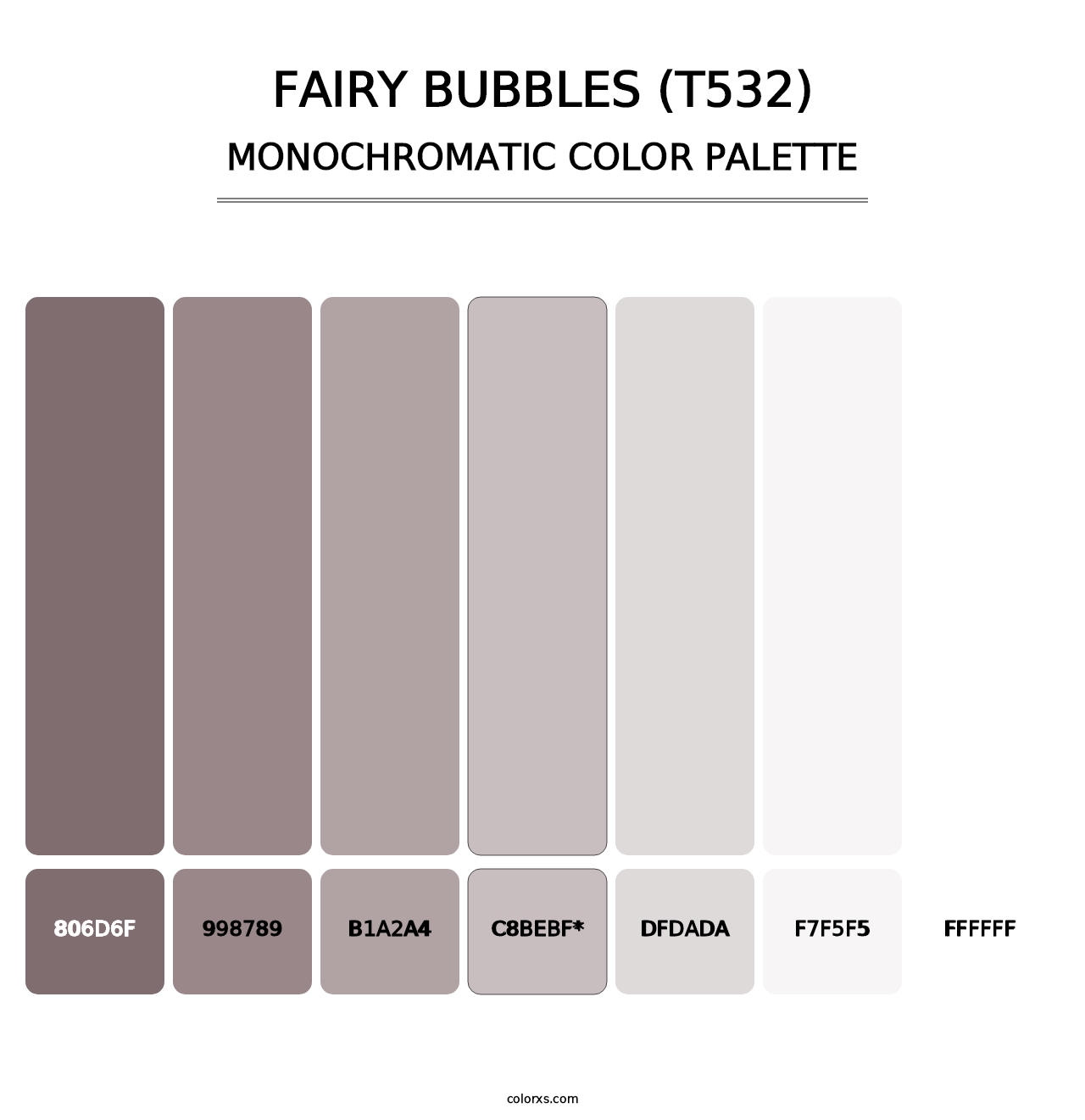 Fairy Bubbles (T532) - Monochromatic Color Palette