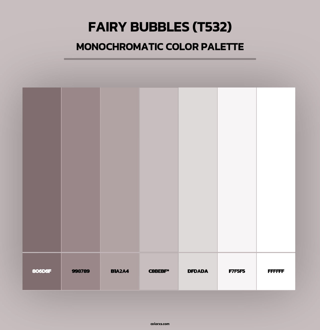 Fairy Bubbles (T532) - Monochromatic Color Palette