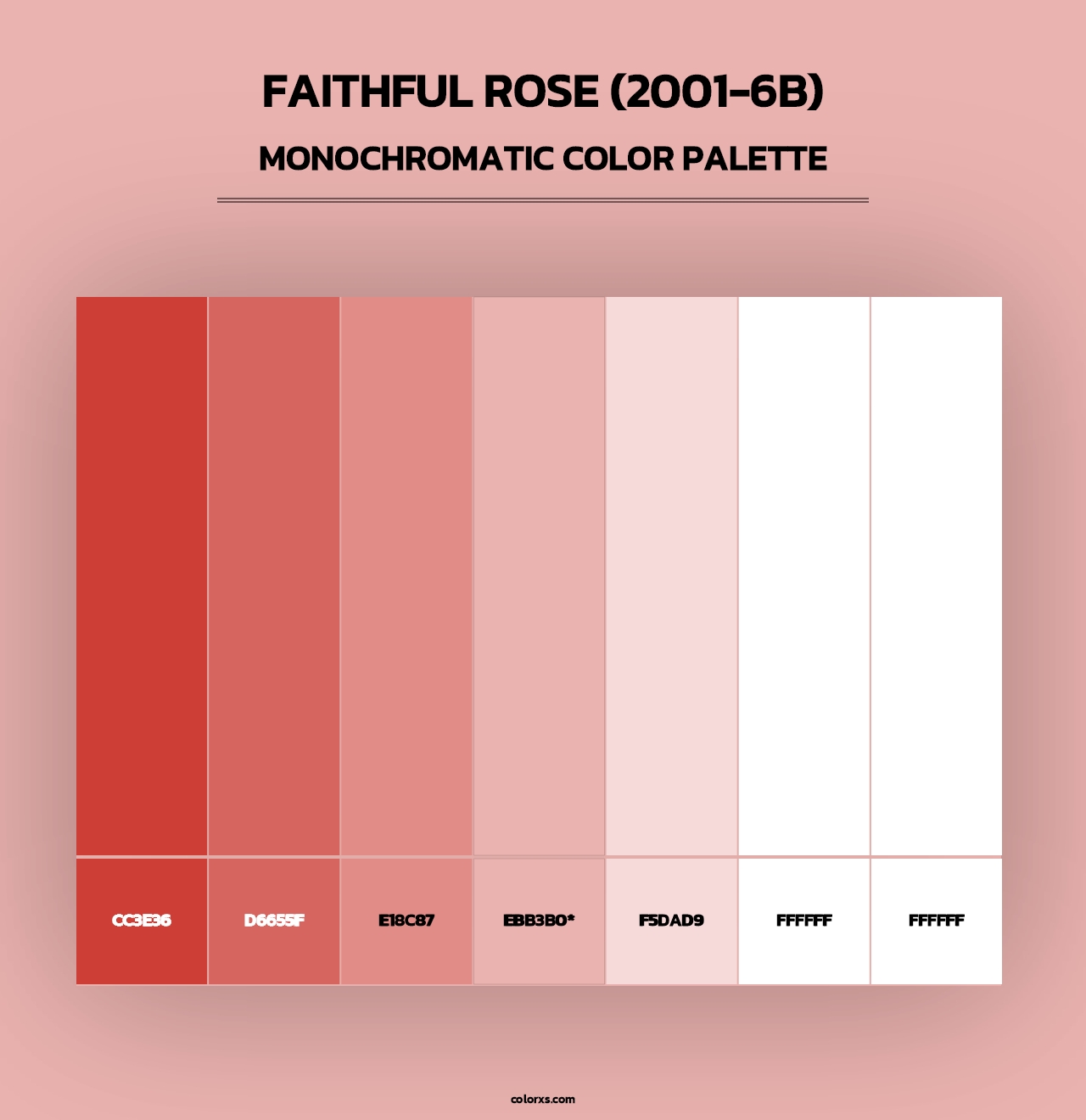 Faithful Rose (2001-6B) - Monochromatic Color Palette