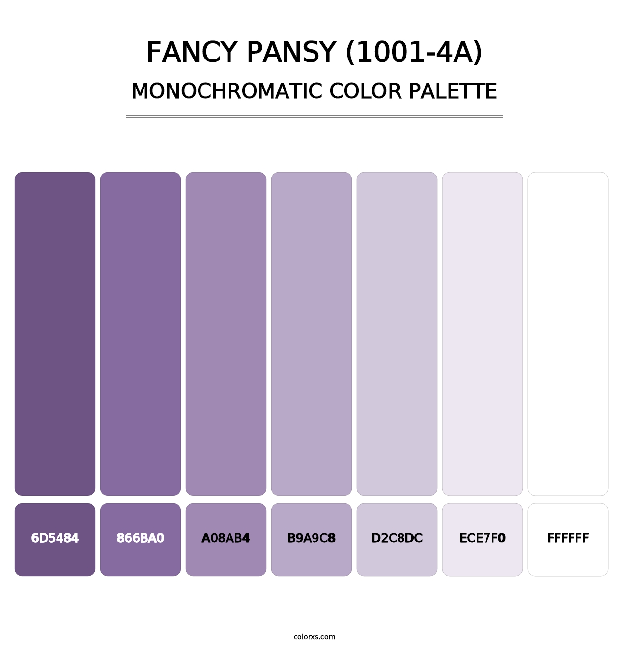Fancy Pansy (1001-4A) - Monochromatic Color Palette