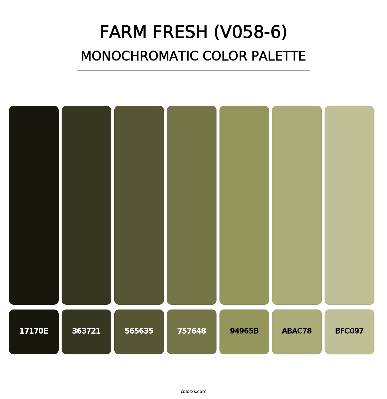 Farm Fresh (V058-6) - Monochromatic Color Palette