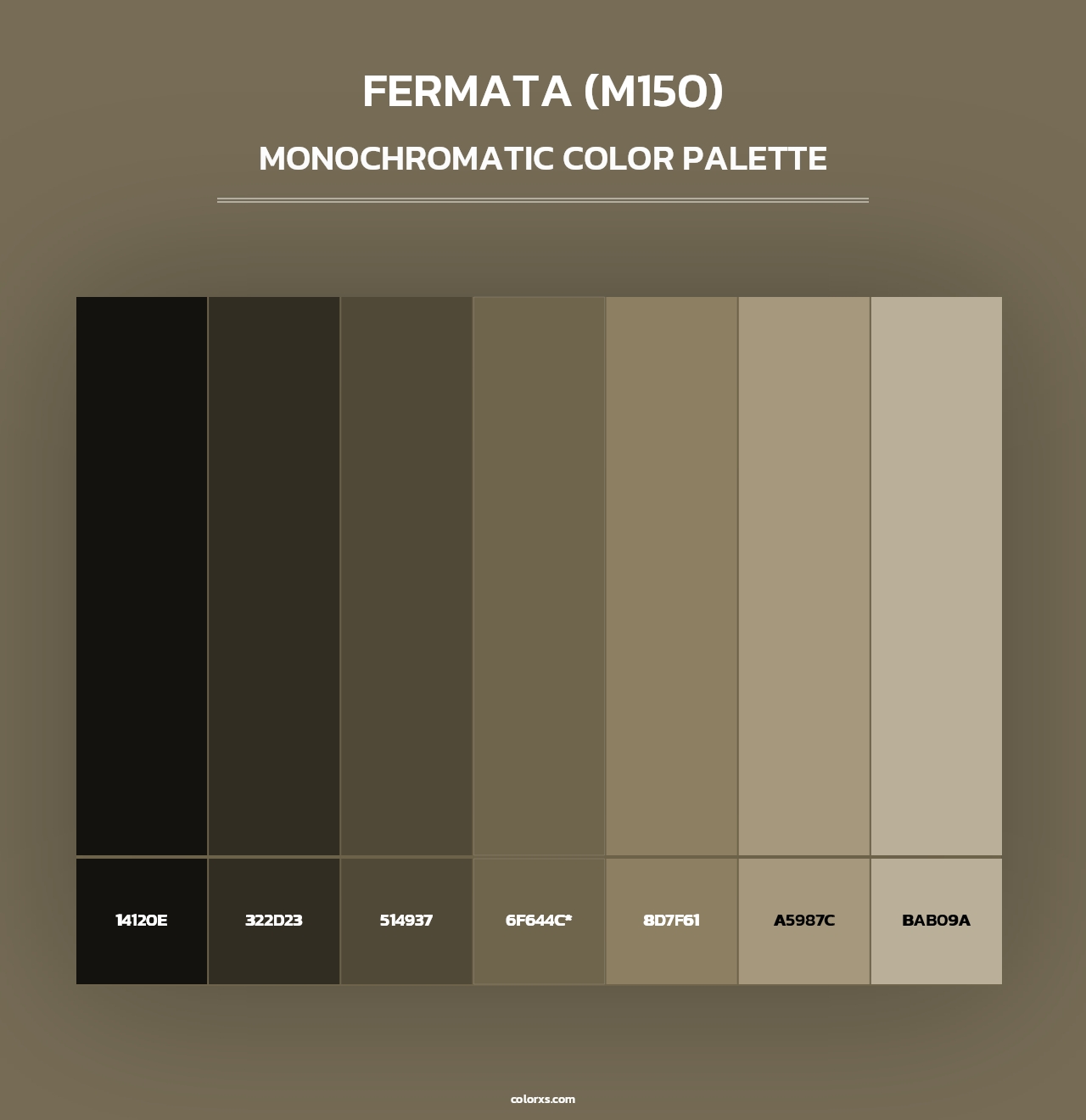Fermata (M150) - Monochromatic Color Palette