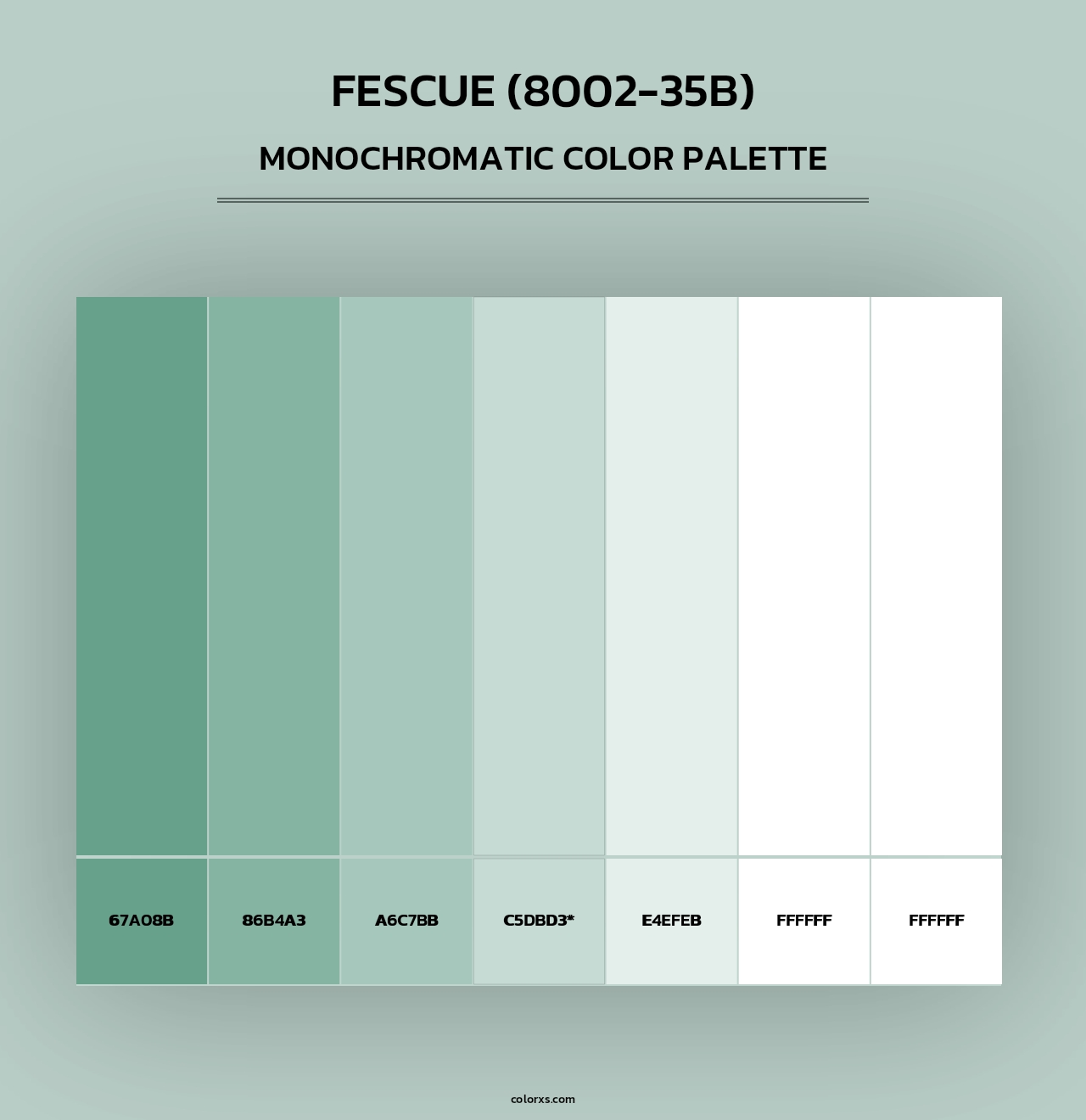 Fescue (8002-35B) - Monochromatic Color Palette