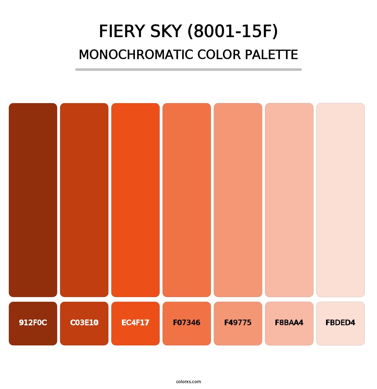 Fiery Sky (8001-15F) - Monochromatic Color Palette