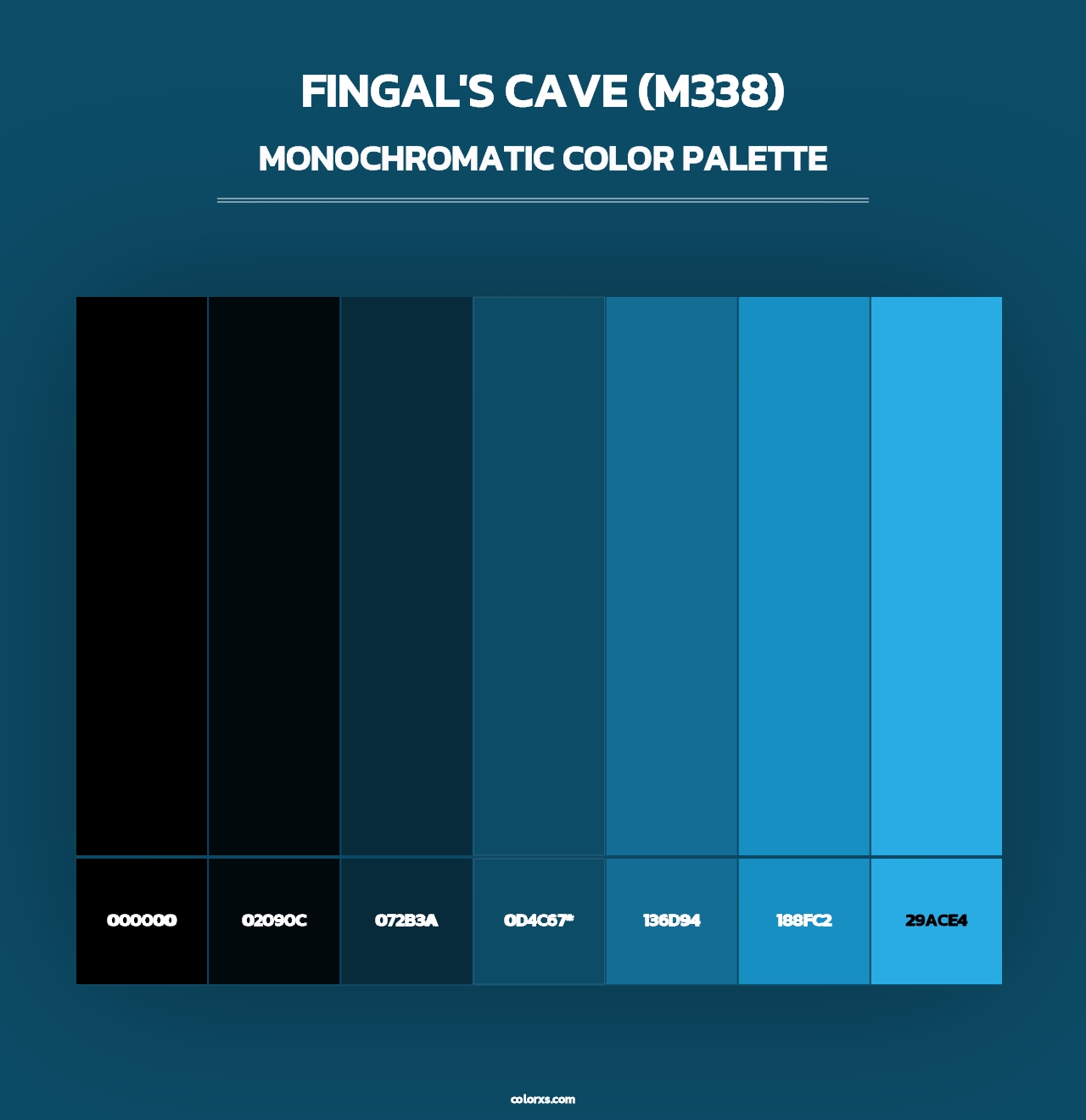 Fingal's Cave (M338) - Monochromatic Color Palette