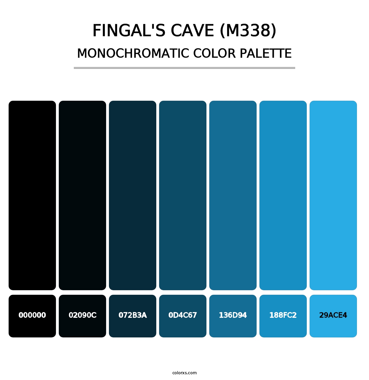 Fingal's Cave (M338) - Monochromatic Color Palette