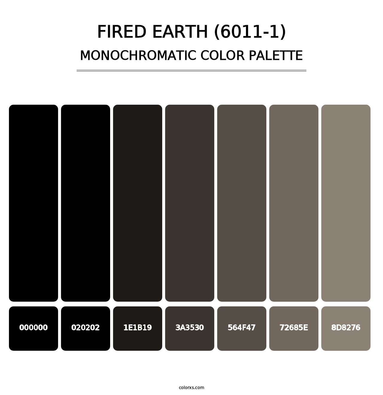 Fired Earth (6011-1) - Monochromatic Color Palette