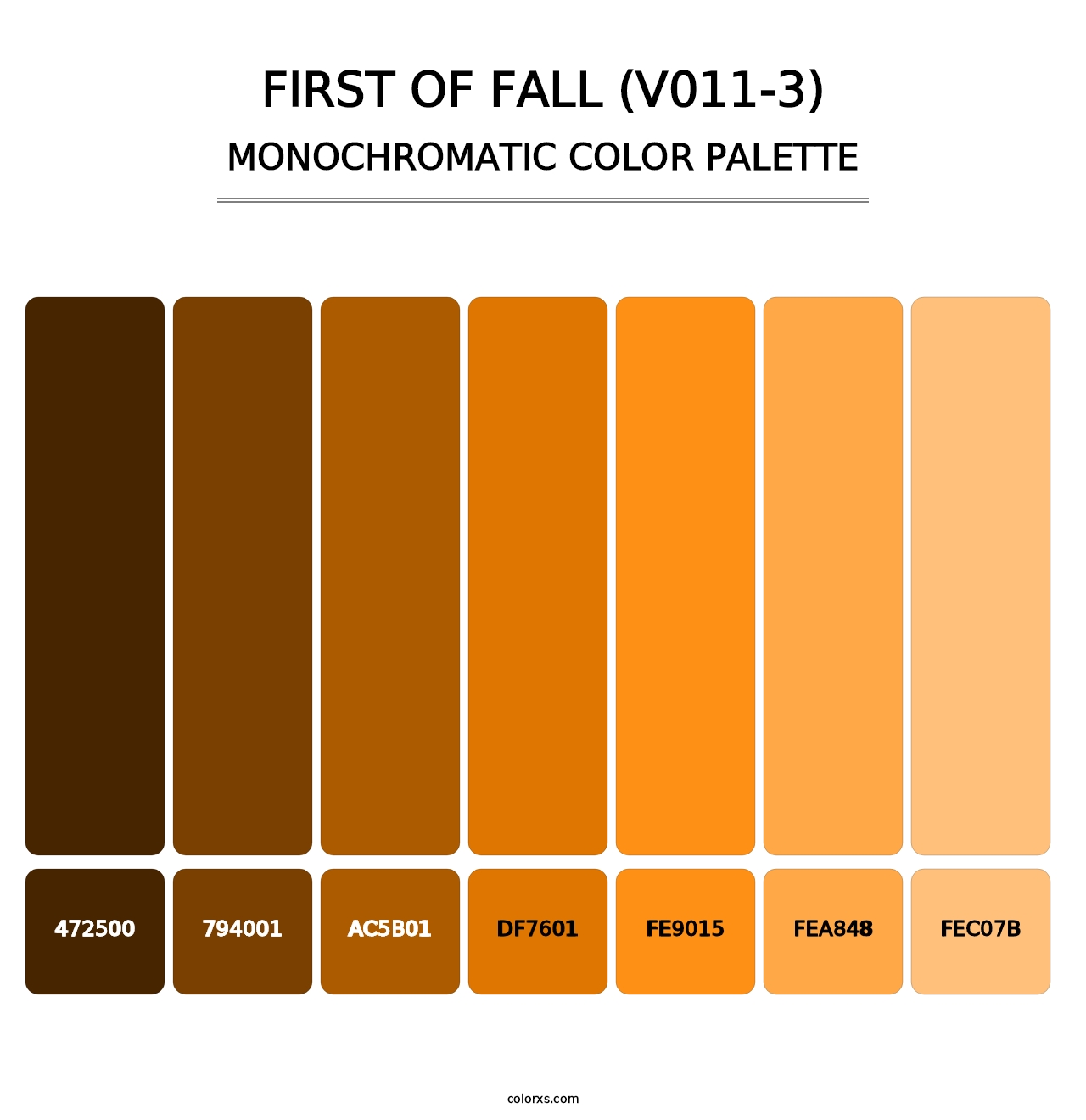 First of Fall (V011-3) - Monochromatic Color Palette