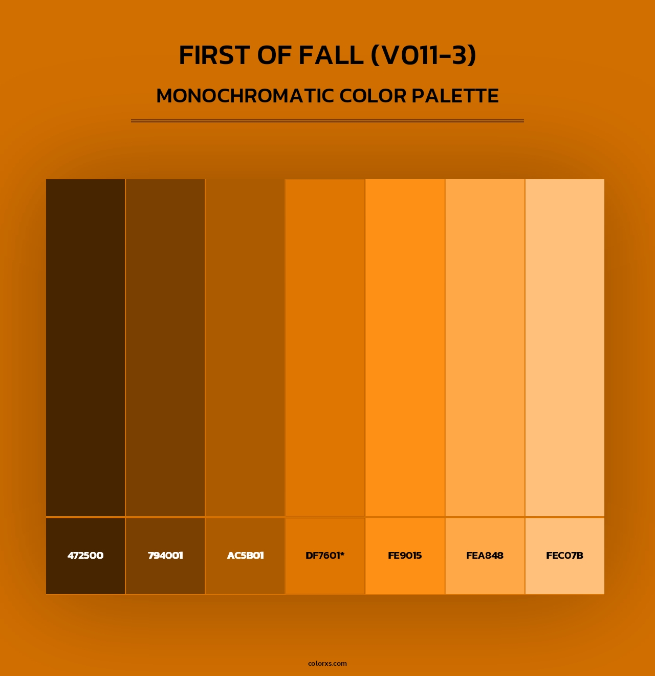 First of Fall (V011-3) - Monochromatic Color Palette